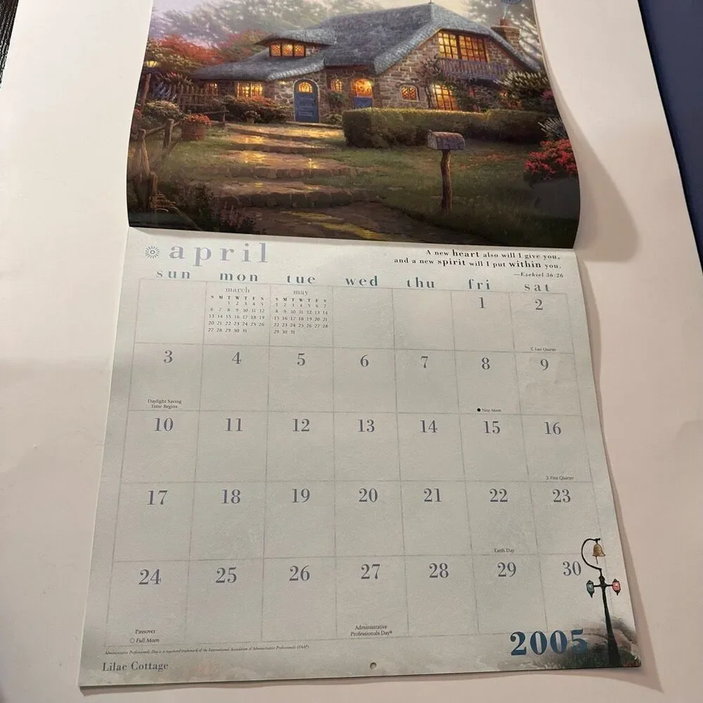 Thomas Kinkade Painter of Light Calendar with Scripture 2005 Wall Calendar